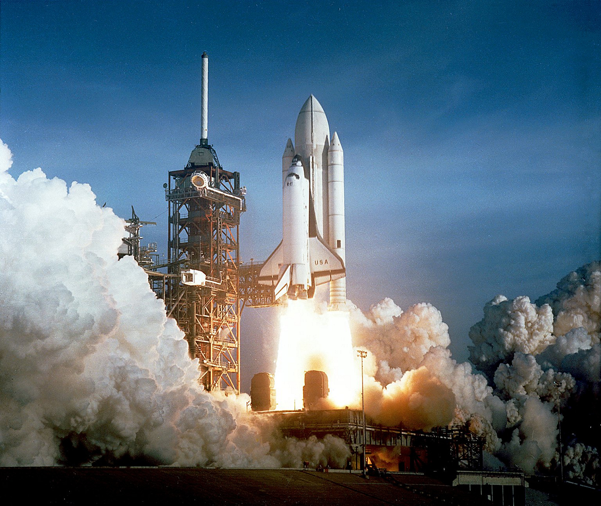 Во время первого испытательного полёта многоразового транспортного космического корабля «Колумбия» по программе «Спейс шаттл». (NASA on The Commons)