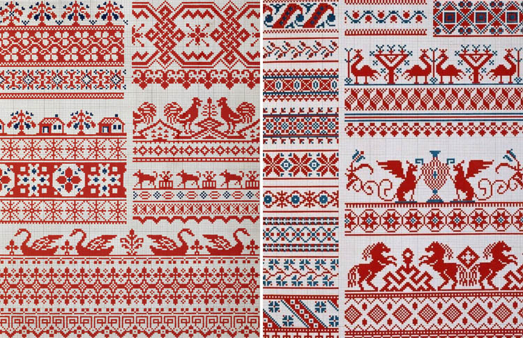 Русские народные орнаменты и узоры на вышивке 296