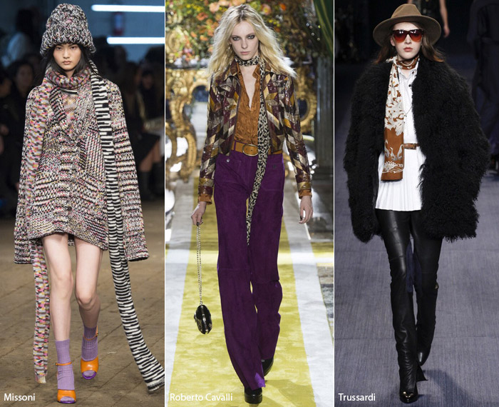 Длинные шарфы - тренды из Милана, осень/зима 2016-2017