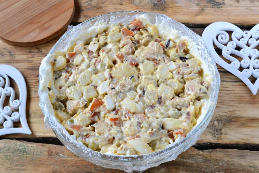 Самый праздничный вариант мясного салата — шикарно