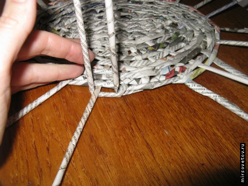 Плетение корзин из газет