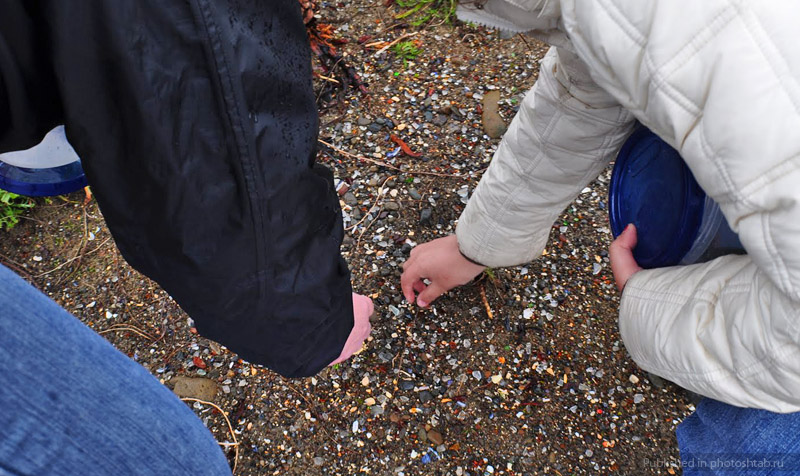 Стеклянный пляж Форт Брэгг, Glass Beach, Калифорния США