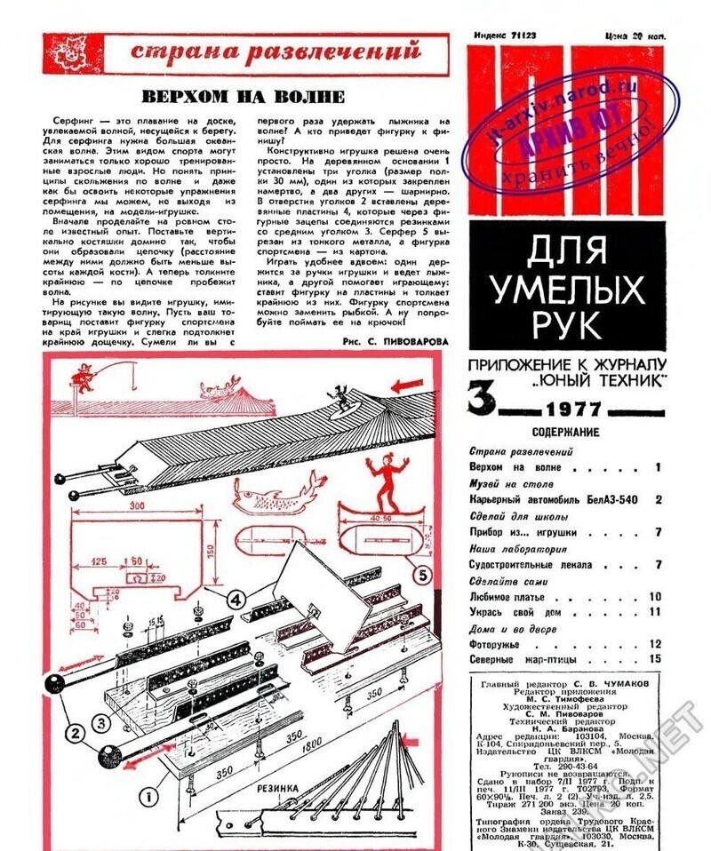 Игра, имитирующая волну для серфинга Как советский журнал "Юный техник" предугадывал будущее
(31 фото)
