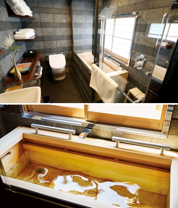 Ванная комната двухъярусного номера «Люкс» (Train Suite Shiki-shima). | Фото: archidom.ru. Как выглядит дорогущий поезд в Японии, поездка на котором оправдывает каждый потраченный доллар