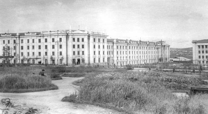 Город Магадан времен СССР СССР, Магадан, История в фотографиях, Черно-Белое фото, Север, Историческое фото, Длиннопост, Старое фото