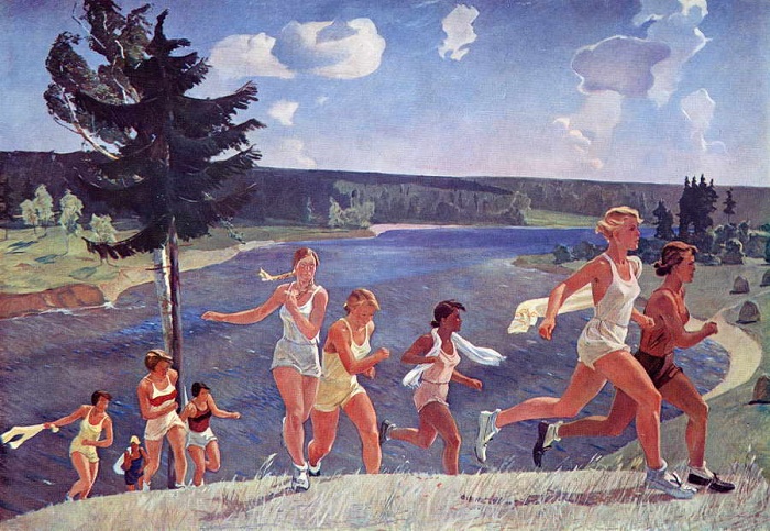«Раздолье». (1944 год). Автор: Александр Дейнека. «Раздолье». (1944 год). Автор: Александр Дейнека.