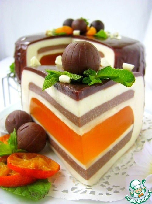 Шоколадно-мандариновый торт «Вкус праздника»