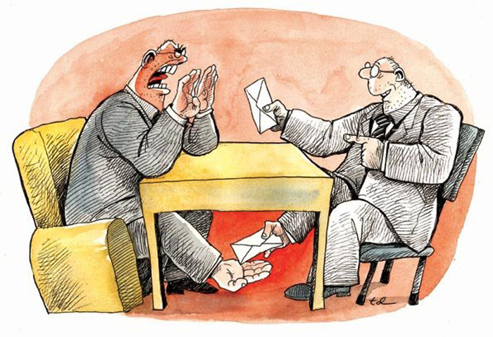 Карикатура «Взятка» Карикатура «Взятка»