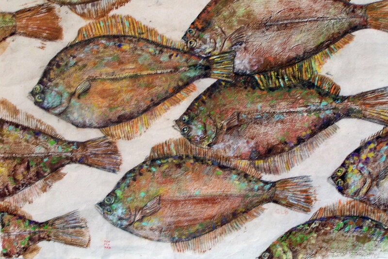7 странных рисунков Гиотаку. Вместо кисти художники используют рыбу