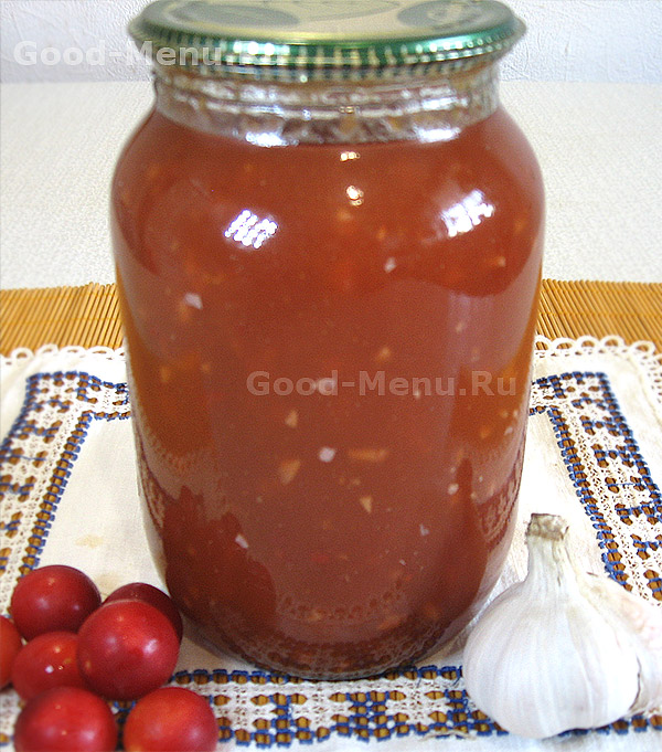 Соус Ткемали с помидорами и яблоками на зиму - рецепт