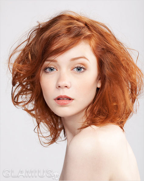 Естественный макияж с рыжими волосами