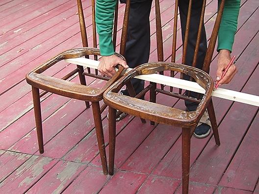 Как из стульев сделать скамейку Как из стульев сделать скамейку