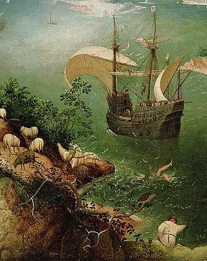 Питер Брейгель Старший. Падение Икара. ок. 1558