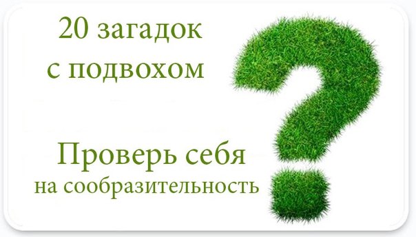 20 ЗАГАДОК С ПОДВОХОМ