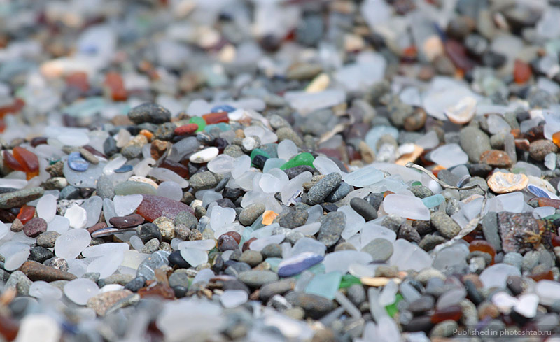 Стеклянный пляж Форт Брэгг, Glass Beach, Калифорния США