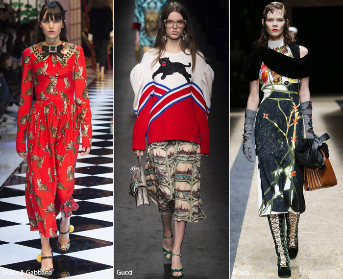 Принты с животными - тренды из Милана, осень/зима 2016-2017