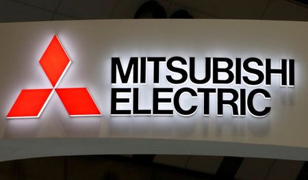 A logo of Mitsubishi Electric Corp is pictured at the 28th Japan International Machine Tool Fair in Tokyo, Japan, November 17, 2016. REUTERS/Toru Hanai A logo of Mitsubishi Electric Corp is pictured at the 28th Japan International Machine Tool Fair in Tokyo, Japan, November 17, 2016. REUTERS/Toru Hanai