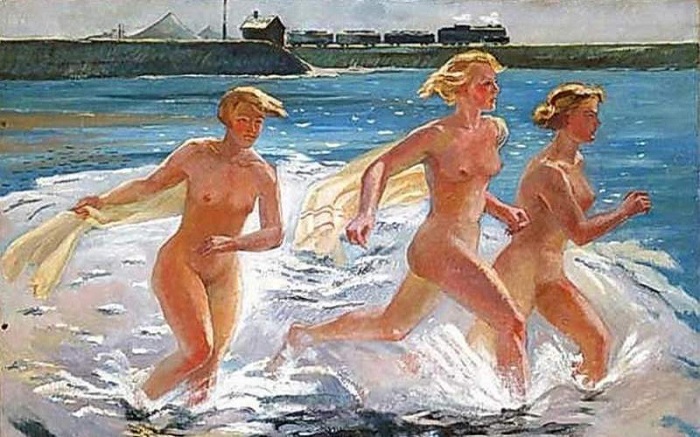 «Бегущие девушки». (1941 год). Автор: Александр Дейнека. «Бегущие девушки». (1941 год). Автор: Александр Дейнека.