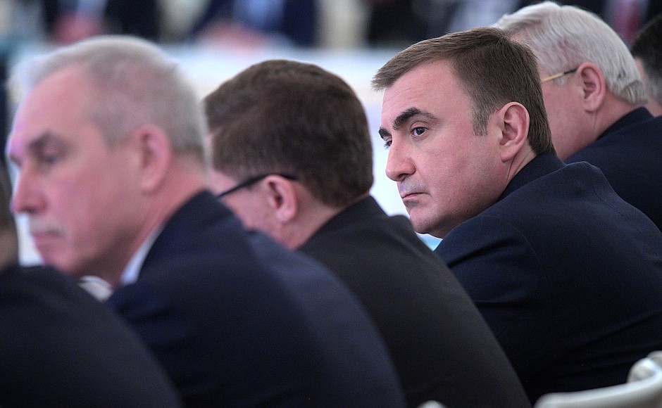 На заседании Государственного совета по вопросу приоритетных направлений деятельности субъектов Российской Федерации по содействию развитию конкуренции в стране.
