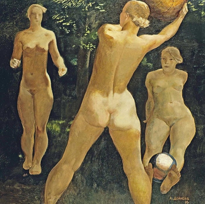 «Игра в мяч». (1932 год). Автор: Александр Дейнека. «Игра в мяч». (1932 год). Автор: Александр Дейнека.