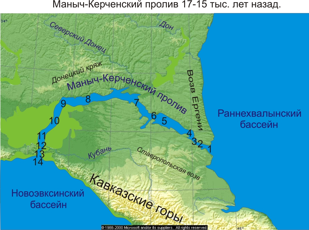 Ставропольская возвышенность карта