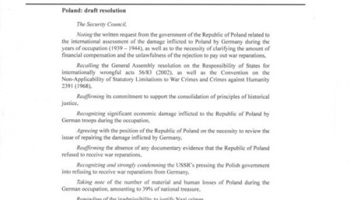 Польша потребует выплат от Германии через ООН