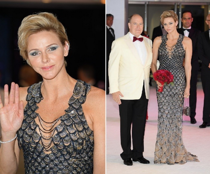 Платье от Versace на юбилейном балу Red Cross Gala выполнено в виде кольчуги. Удачно подчеркивает изящную талию. Платье от Versace на юбилейном балу Red Cross Gala выполнено в виде кольчуги. Удачно подчеркивает изящную талию.