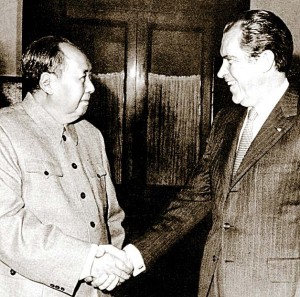 Мао Цзэдун и президент США Ричард Никсон. 1972 год