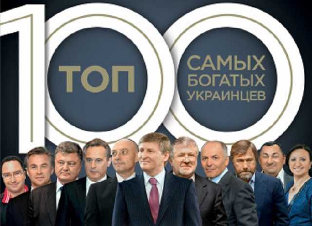 Состояние 100 самых богатых украинцев растет в 12 раз быстрее, чем ВВП страны