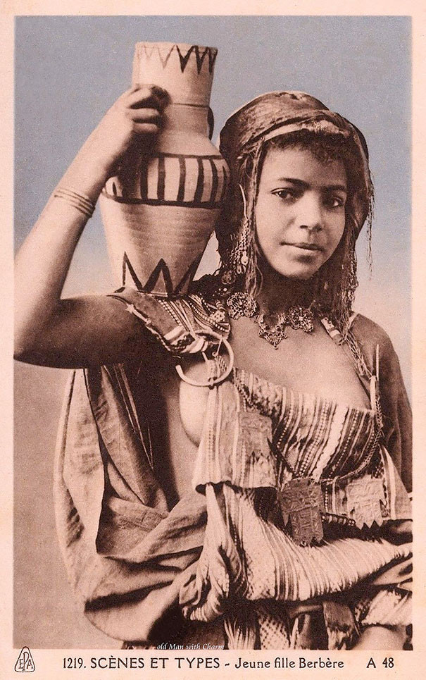 Берберская девушка Красота женщин прошлого в винтажных открытках 1900-1910 годов