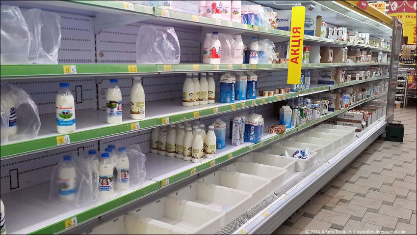 Как придумывают интеренет-утки о пустых полках магазинов в Крыму цена, товар, украина, россия, крым