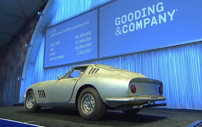 Ferrari 275 GTB 1966 года ушла с молока за 2 300 000 долларов США. | Фото: youtube.com. Ferrari 275 GTB 1966 года ушла с молока за 2 300 000 долларов США. | Фото: youtube.com.