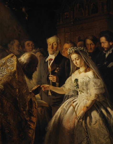 "Неравный брак", 1862, 173×136.5 см