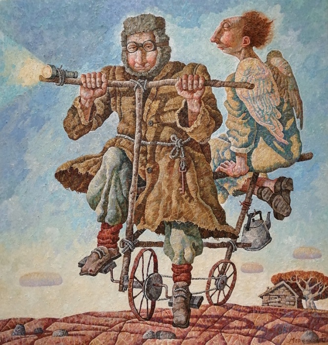 В добрый путь. Живопись от Меренкова Сергея. Неподражаемый почерк художника-философа Сергея Меренкова