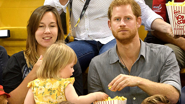 Prince Harry getting his popcorn stolen by little girl at Invictus Games