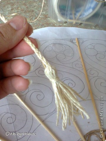 Мастер-класс Поделка изделие Моделирование конструирование Филигранный веер МК Проволока Шпагат фото 10