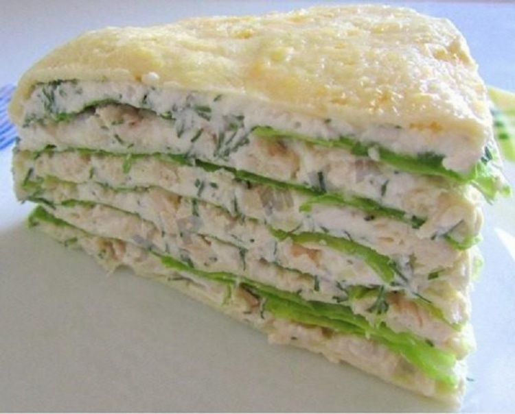 Закусочный куриный торт