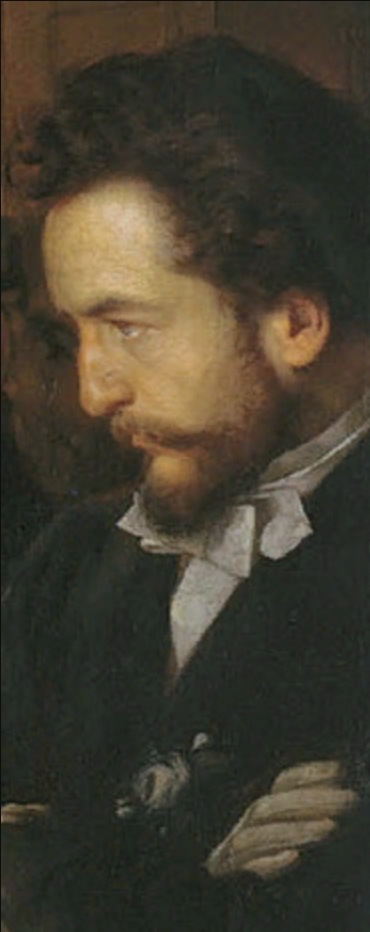 "Автопортрет". Фрагмент картины «Неравный брак», 1862