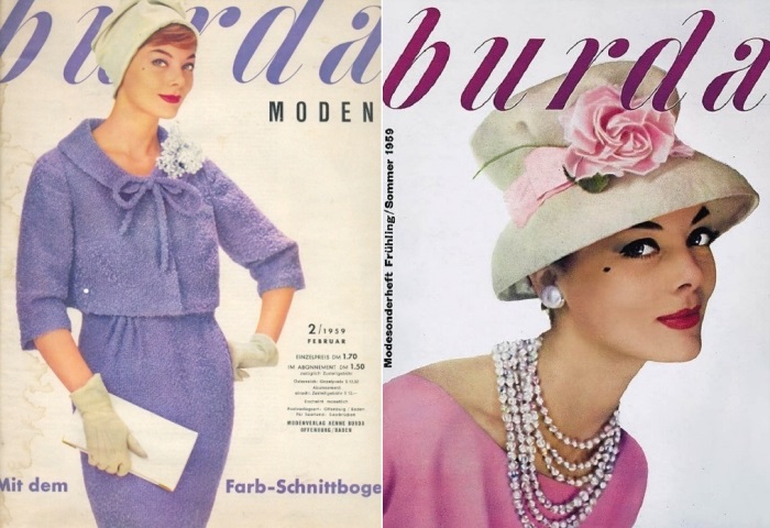 Обложки журнала *Burda moden* 1950-х гг. | Фото: ms77.ru и mtdata.ru Обложки журнала *Burda moden* 1950-х гг. | Фото: ms77.ru и mtdata.ru