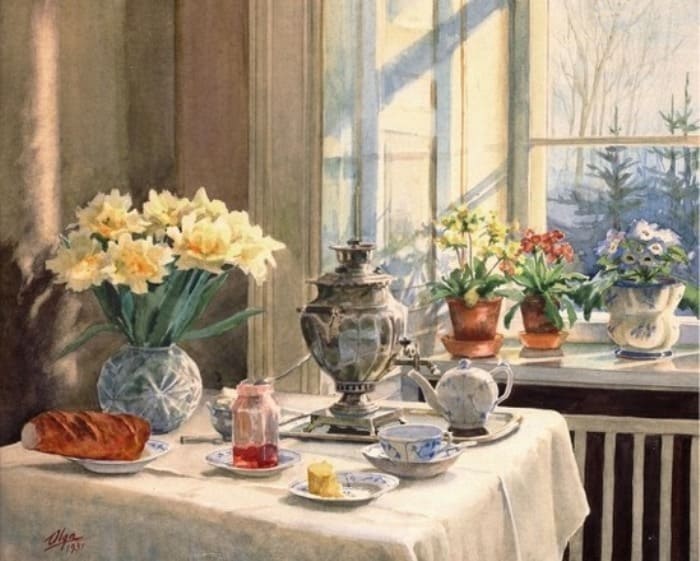 О. Куликовская-Романова. Самовар | Фото: artchive.ru О. Куликовская-Романова. Самовар | Фото: artchive.ru
