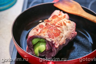 Фотографии рецепта Рулет из свиной шейки с яблоками, 06 Рулет из свиной шейки с яблоками, Шаг 06