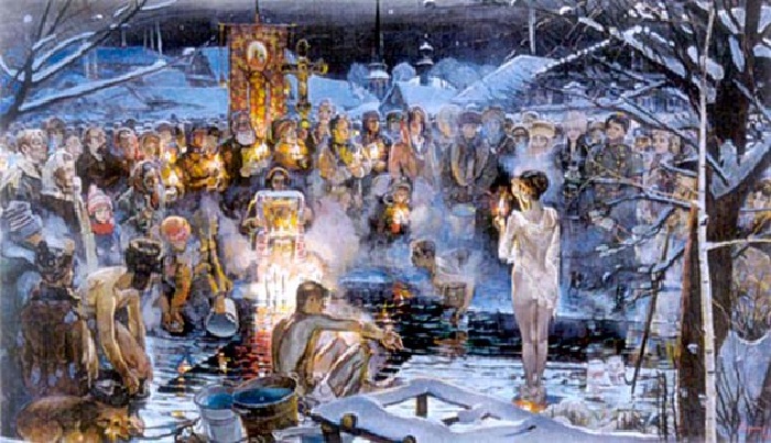 В. В. Сизов. В крещенскую ночь. В. В. Сизов. В крещенскую ночь.