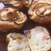 Кексы творожные с персиками.