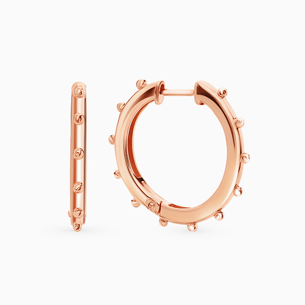 Серьги-кольца SL, розовое золото