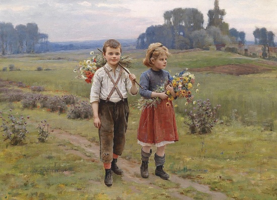 Художник Cesar Pattein (1850 – 1931). Счастливая сельская жизнь