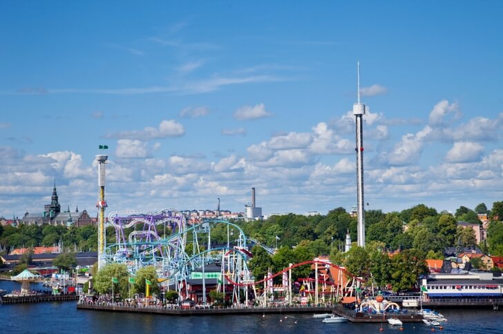 Парк развлечений Грёна Лунд grona-lund-stockholm