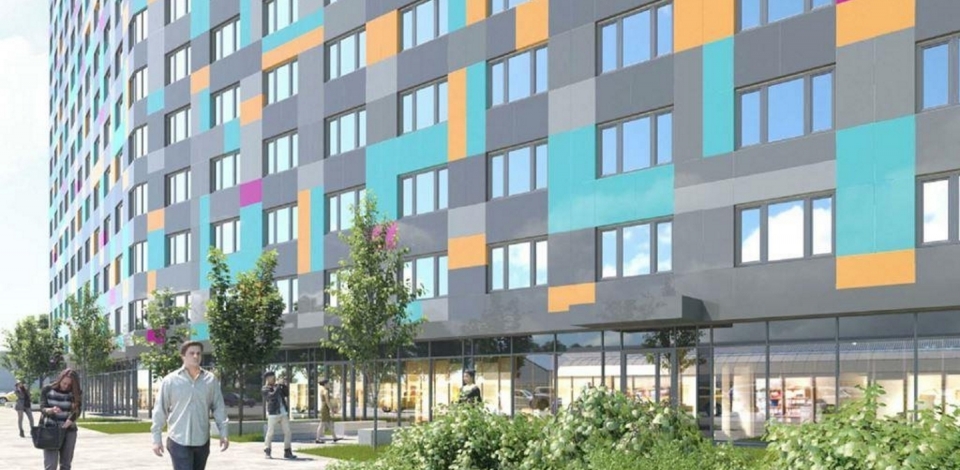 Два разноцветных корпуса гостиницы построят вместо парковки в Строгино