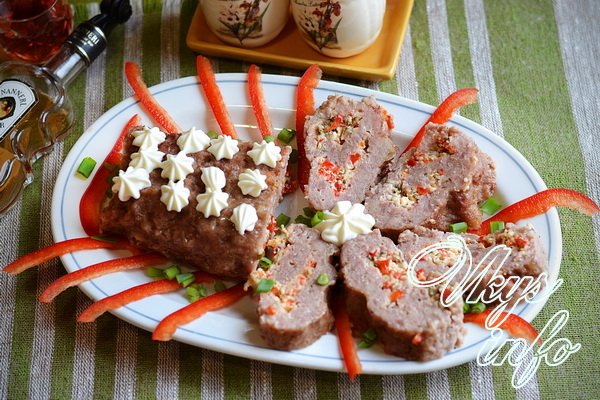 рулет из фарша в фольге рулет из фарша в фольге