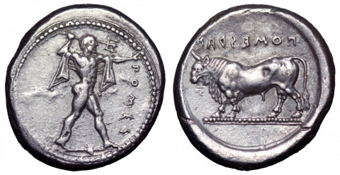 Олимпийские боги на античных монетах