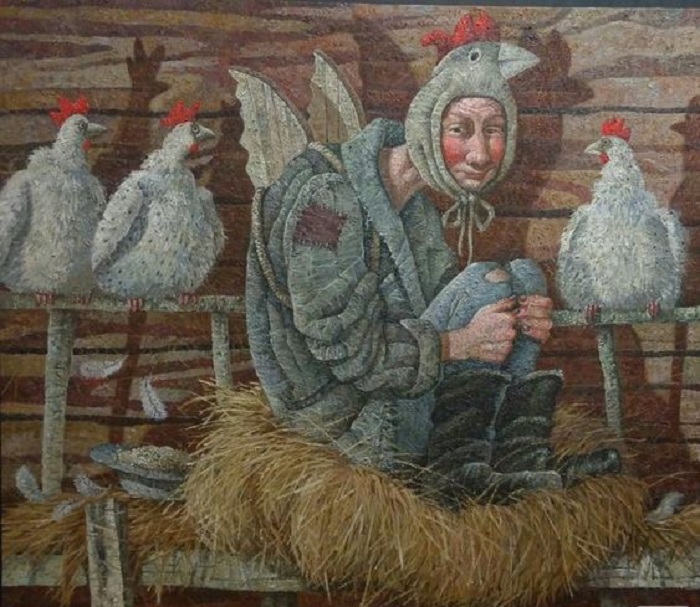 Курица не птица. Живопись от Меренкова Сергея. Неподражаемый почерк художника-философа Сергея Меренкова